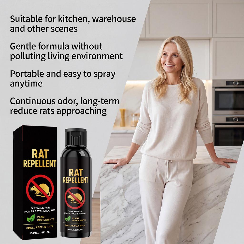 Rat Repellent Spray – Indoor & Outdoor Rodent Repellent (Pack of 1)