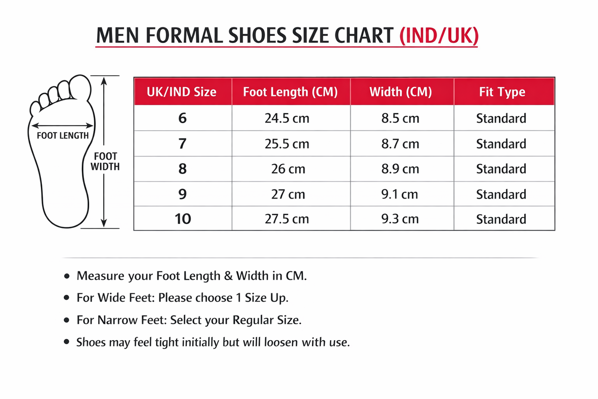 WUGO:: Comfortable Slip On Formal Shoes For Men (Size-9)
