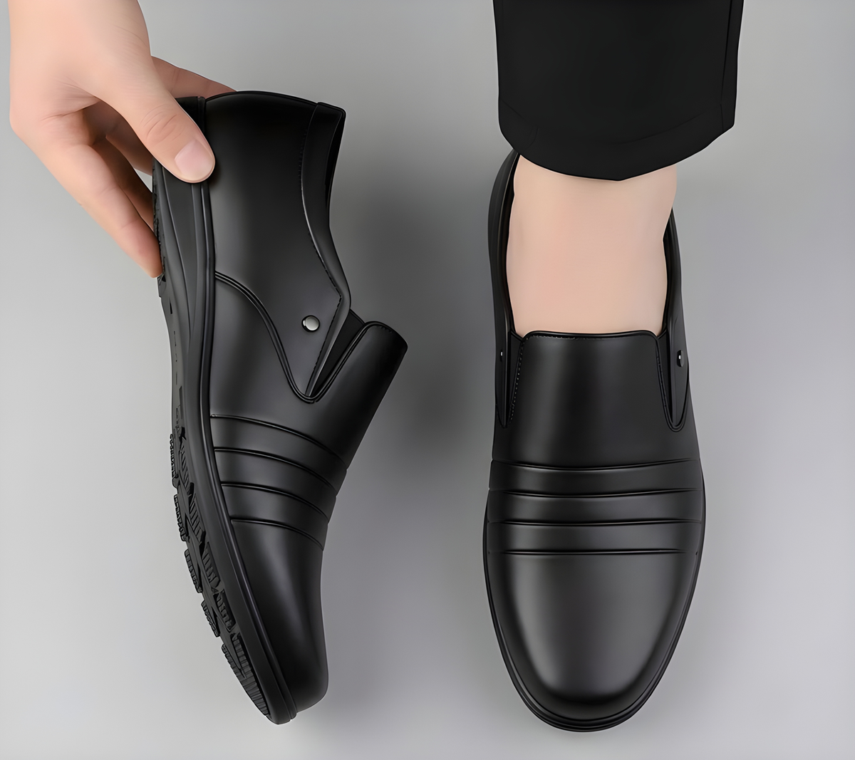 WUGO::Latest Elite Men Formal Shoes| Black Slipo Shoes| Office Shoes For Men's & Boys ( Size-8)