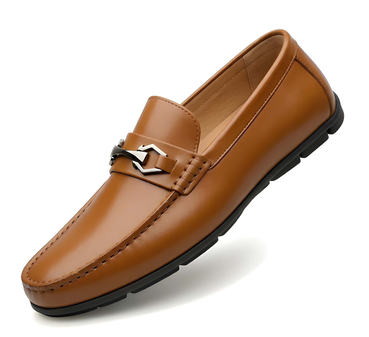 Latest Modern Design Casual Loafers for Men & Boys | Slip-On Daily Wear Shoes (TAN -8)