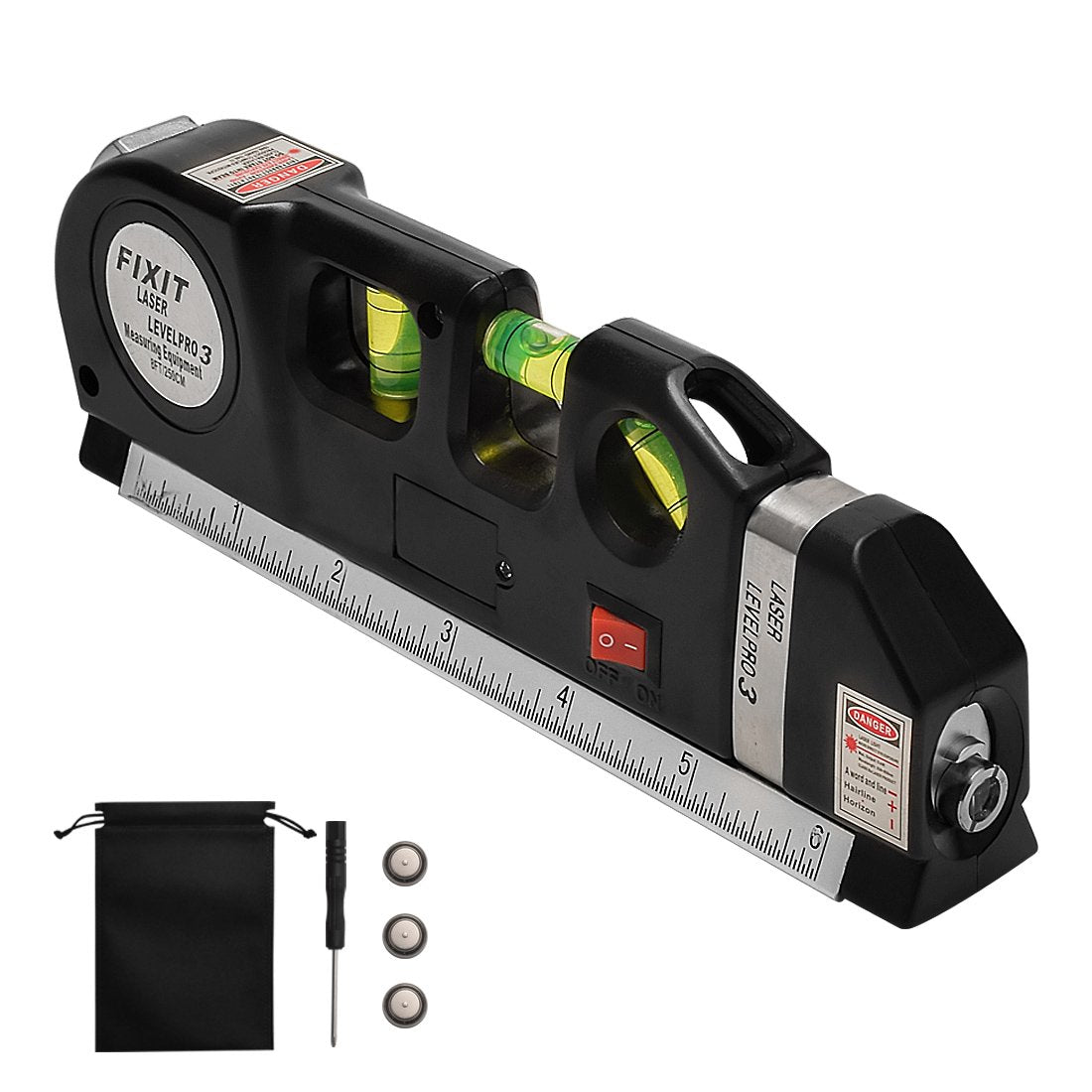 5-in-1 Laser Level with Measuring Tape – Multi-Purpose Alignment Tool