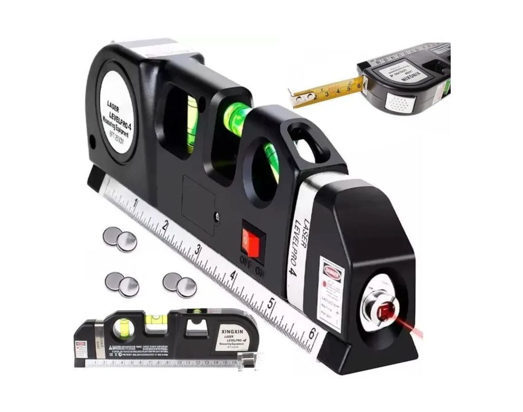 5-in-1 Laser Level with Measuring Tape – Multi-Purpose Alignment Tool
