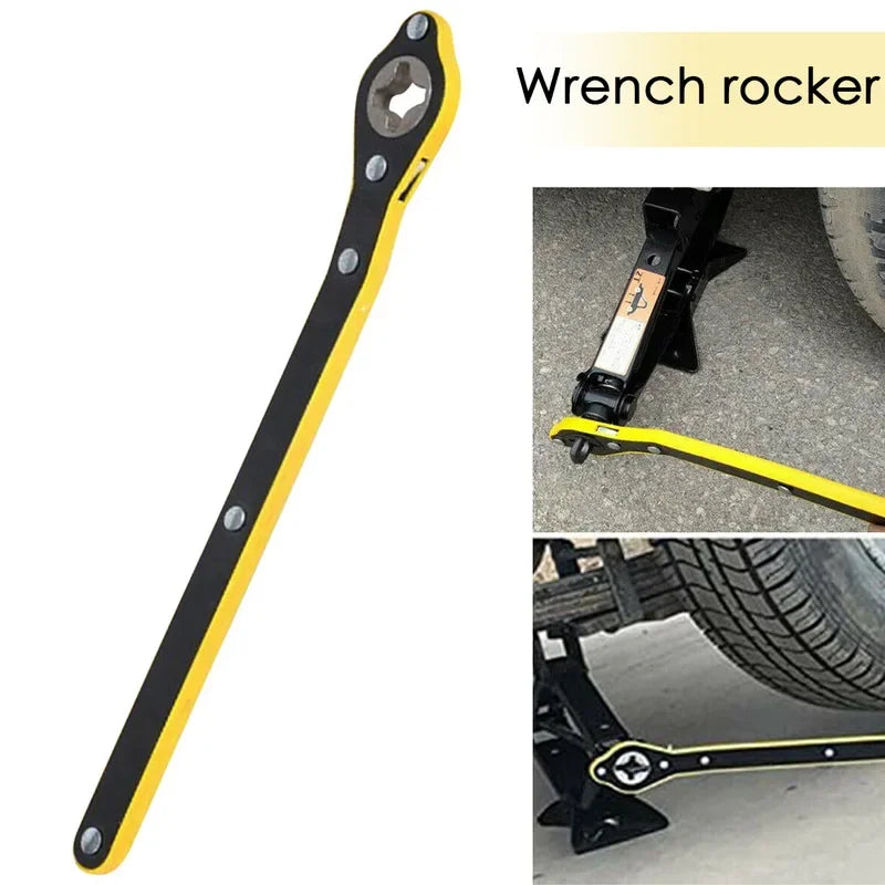 Labor-Saving Ratchet Wrench for Car Scissor Jack – Tire Wheel Lug Wrench