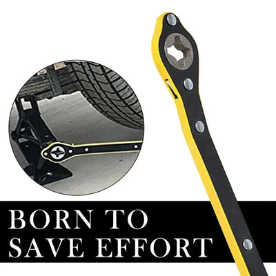 Labor-Saving Ratchet Wrench for Car Scissor Jack – Tire Wheel Lug Wrench