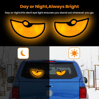 Car Devil Eye Reflective Sticker – Decorative Rear Bumper Decal (Pack of 2)