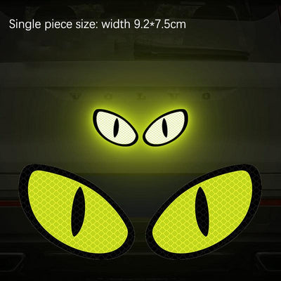 Car Devil Eye Reflective Sticker – Decorative Rear Bumper Decal (Pack of 2)