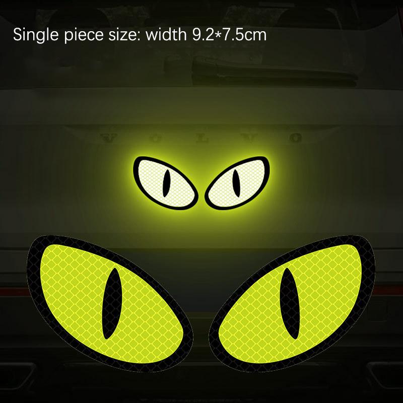 Car Devil Eye Reflective Sticker – Decorative Rear Bumper Decal (Pack of 2)