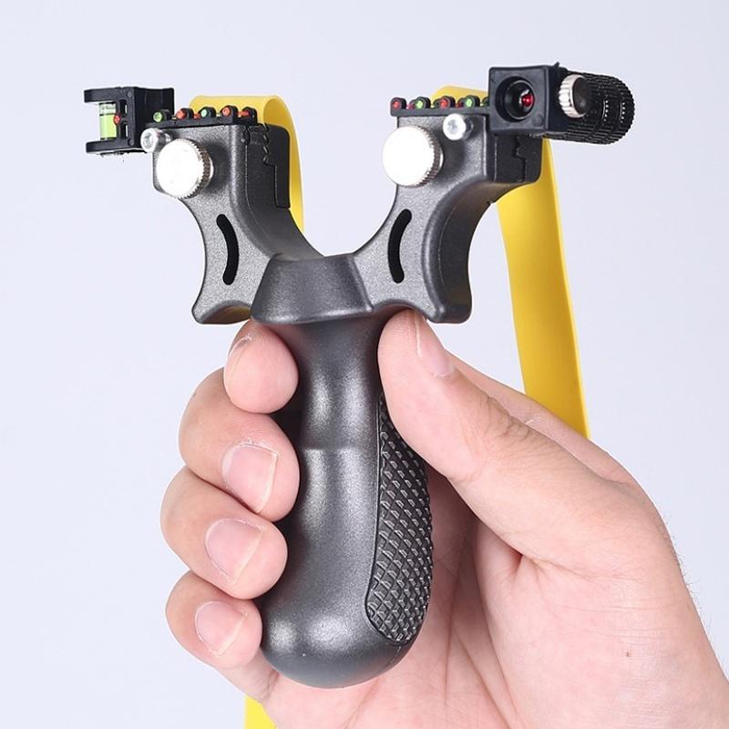 Wrist-Braced Slingshot with Laser Sight