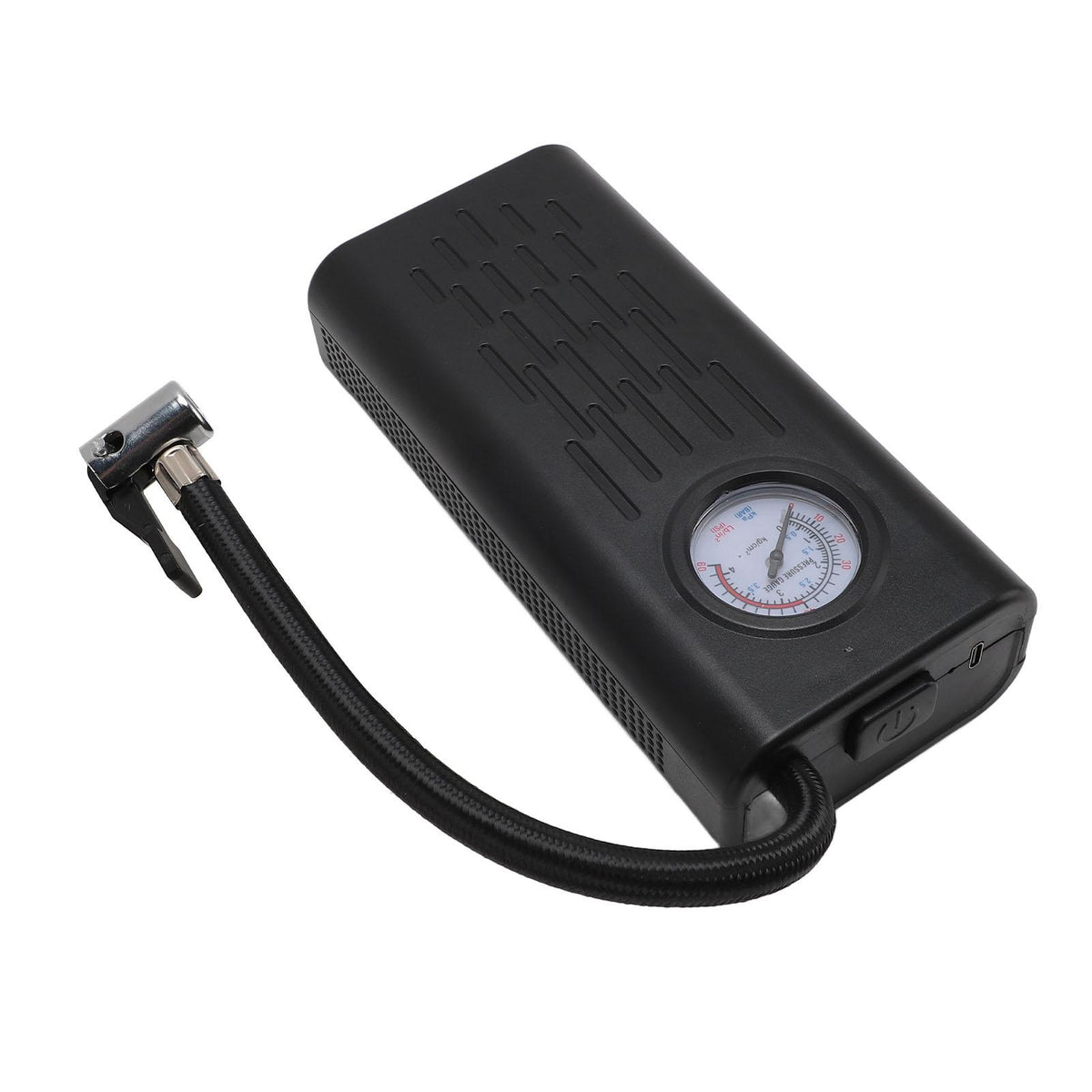 Portable Electric Air Compressor – USB Rechargeable Tire Inflator with Digital Pressure Gauge