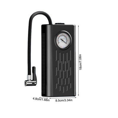 Portable Electric Air Compressor – USB Rechargeable Tire Inflator with Digital Pressure Gauge