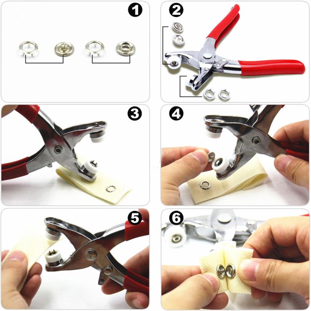 Metal Snap Button Press Pliers Kit – Handheld Snap Fastener Installation Tool