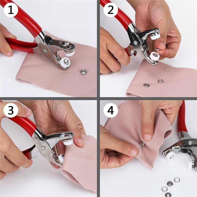 Metal Snap Button Press Pliers Kit – Handheld Snap Fastener Installation Tool