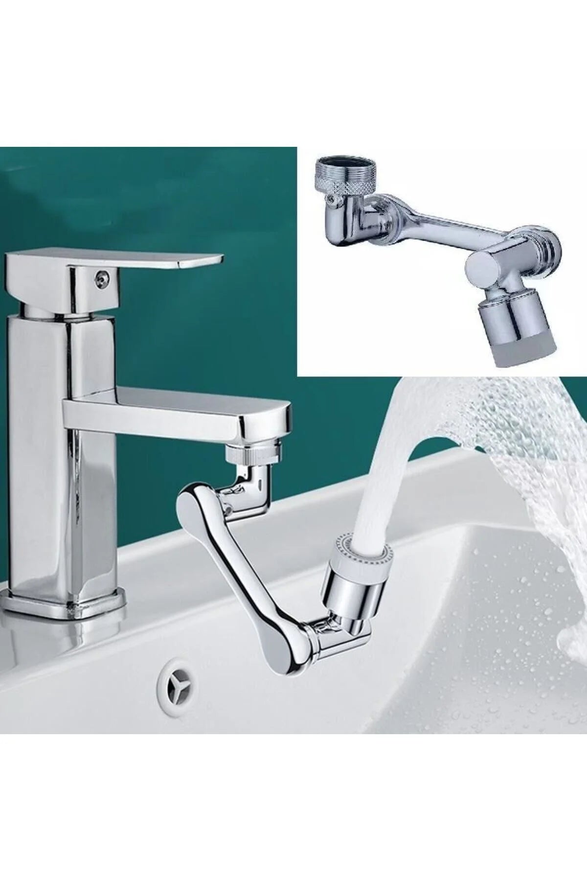 1080° Rotating Faucet Extender – Universal Swivel Sink Tap Aerator