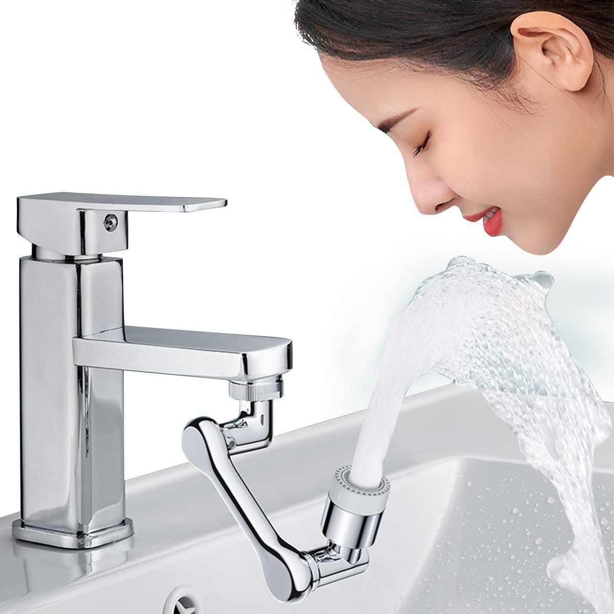 1080° Rotating Faucet Extender – Universal Swivel Sink Tap Aerator