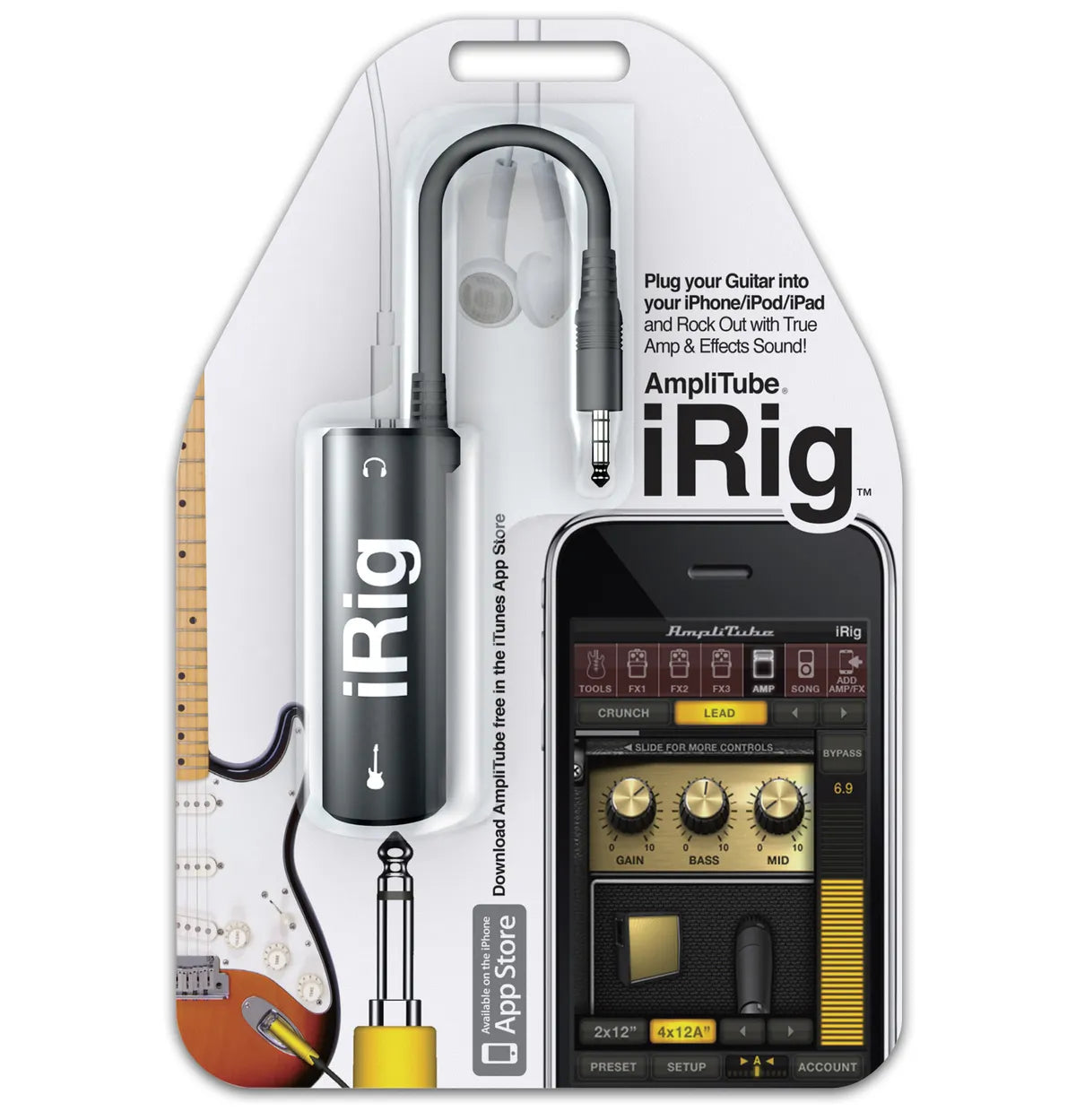 iRig 2 Guitar Audio Interface – Mobile Recording Adapter for Guitar & Bass