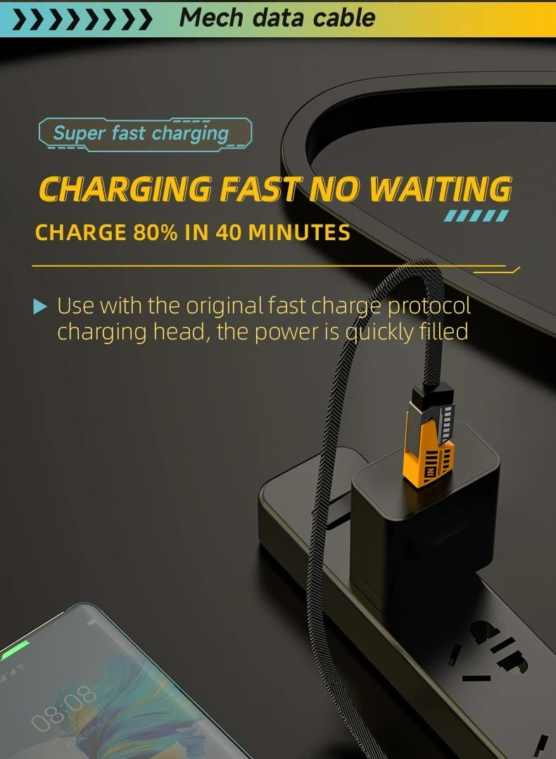 65W USB Type-C Fast Charging Cable – High-Speed Data & Charging Cable