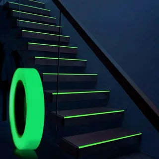 Glow in the Dark Luminous Safety Tape – Self-Adhesive Long Lasting No-Residue Tape