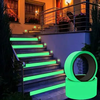 Glow in the Dark Luminous Safety Tape – Self-Adhesive Long Lasting No-Residue Tape