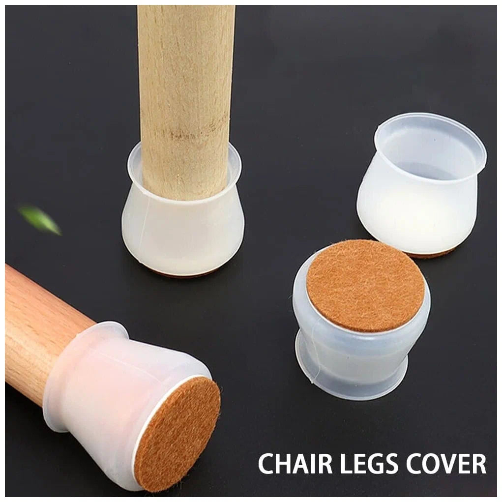Silicone Chair Leg Floor Protectors – Anti-Scratch Furniture Feet Covers (Set of 4)