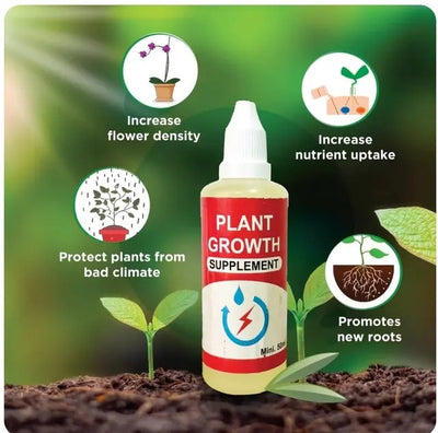 Plant Growth Supplement – Liquid Plant Nutrient Booster for Healthy Growth (50ml)