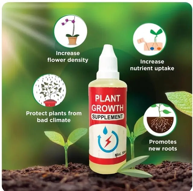 Plant Growth Supplement – Liquid Plant Nutrient Booster for Healthy Growth (50ml)