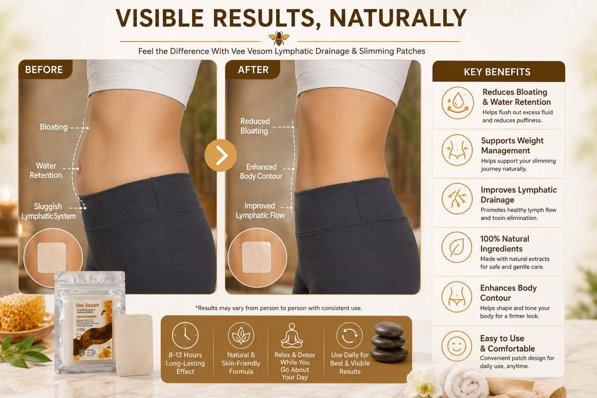 Vee Vesom Lymphatic Drainage & Slimming Patchesv 10 pcs.