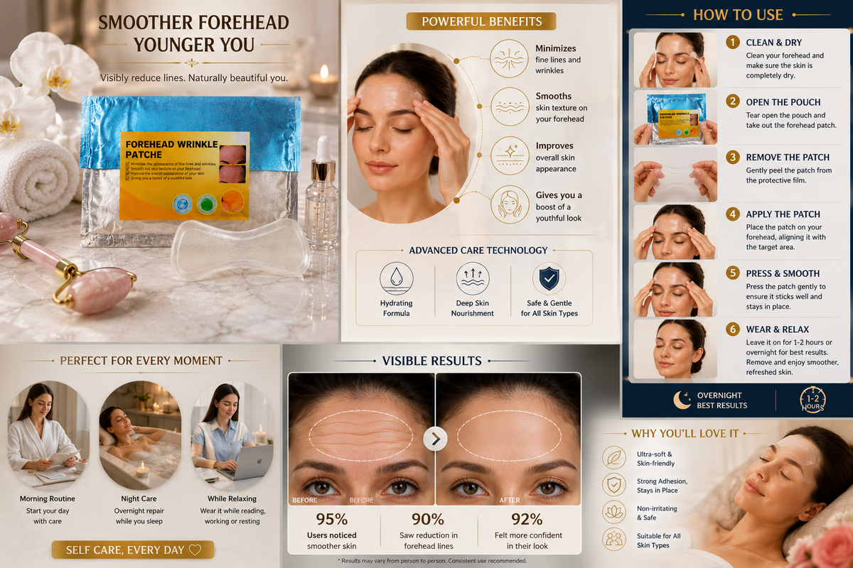 10 Pcs Forehead Wrinkle Patches, Face Wrinkle Patches