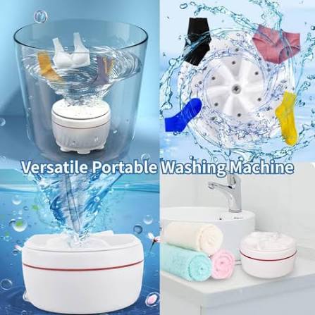 Portable Mini Washing Machine – USB Powered Ultrasonic Turbo Washer for Travel & Small Laundry