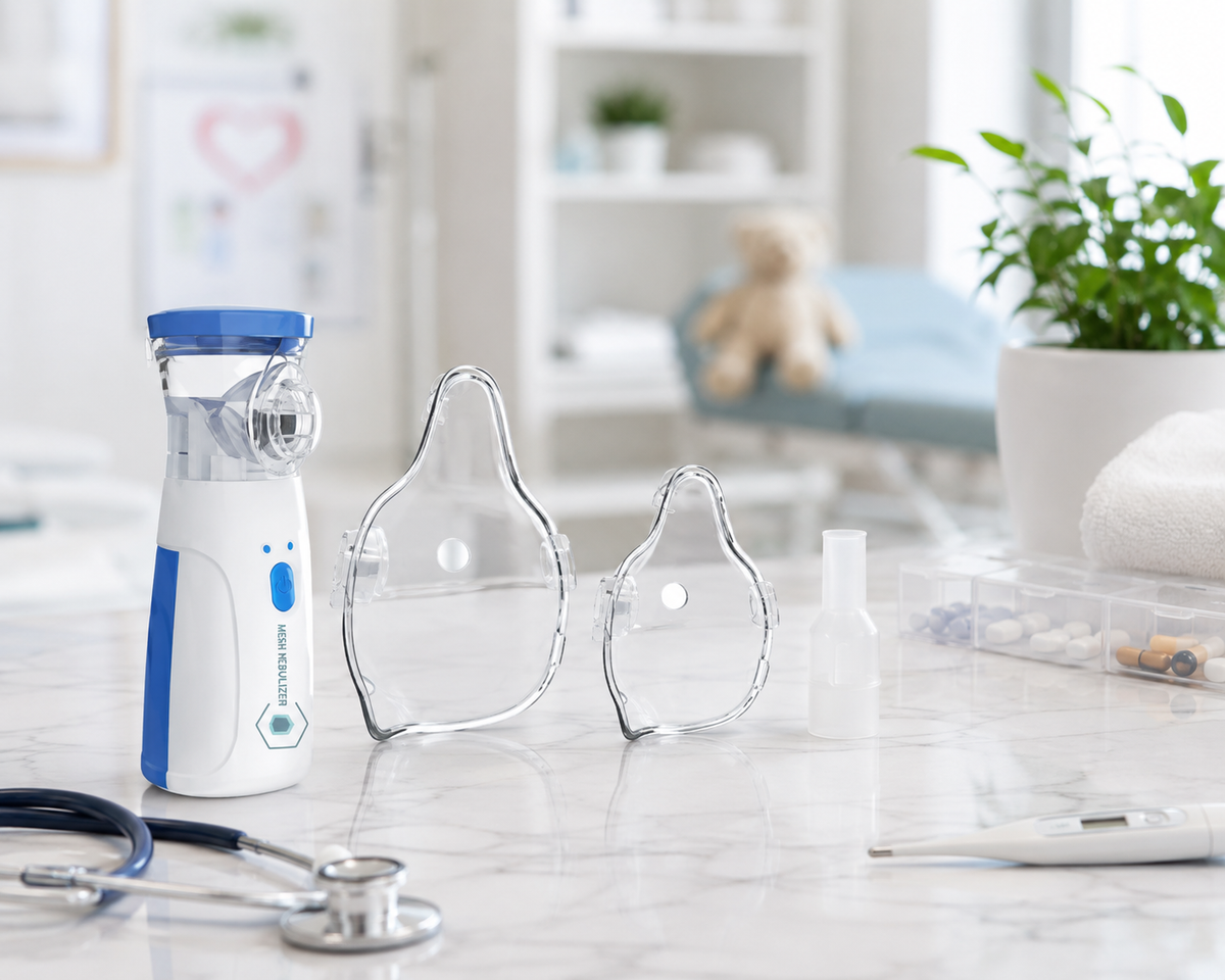 Portable Mesh Nebulizer – USB Rechargeable Handheld Nebulizer for Adults & Kids