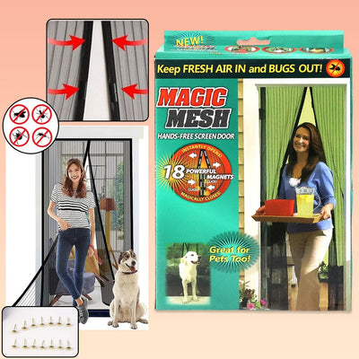 Magic Mesh Hands-Free Screen Door Instant Opening (1 Set)