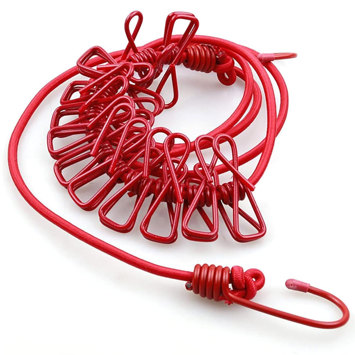 Cloth Drying Rope with Hooks (Pack of 2)