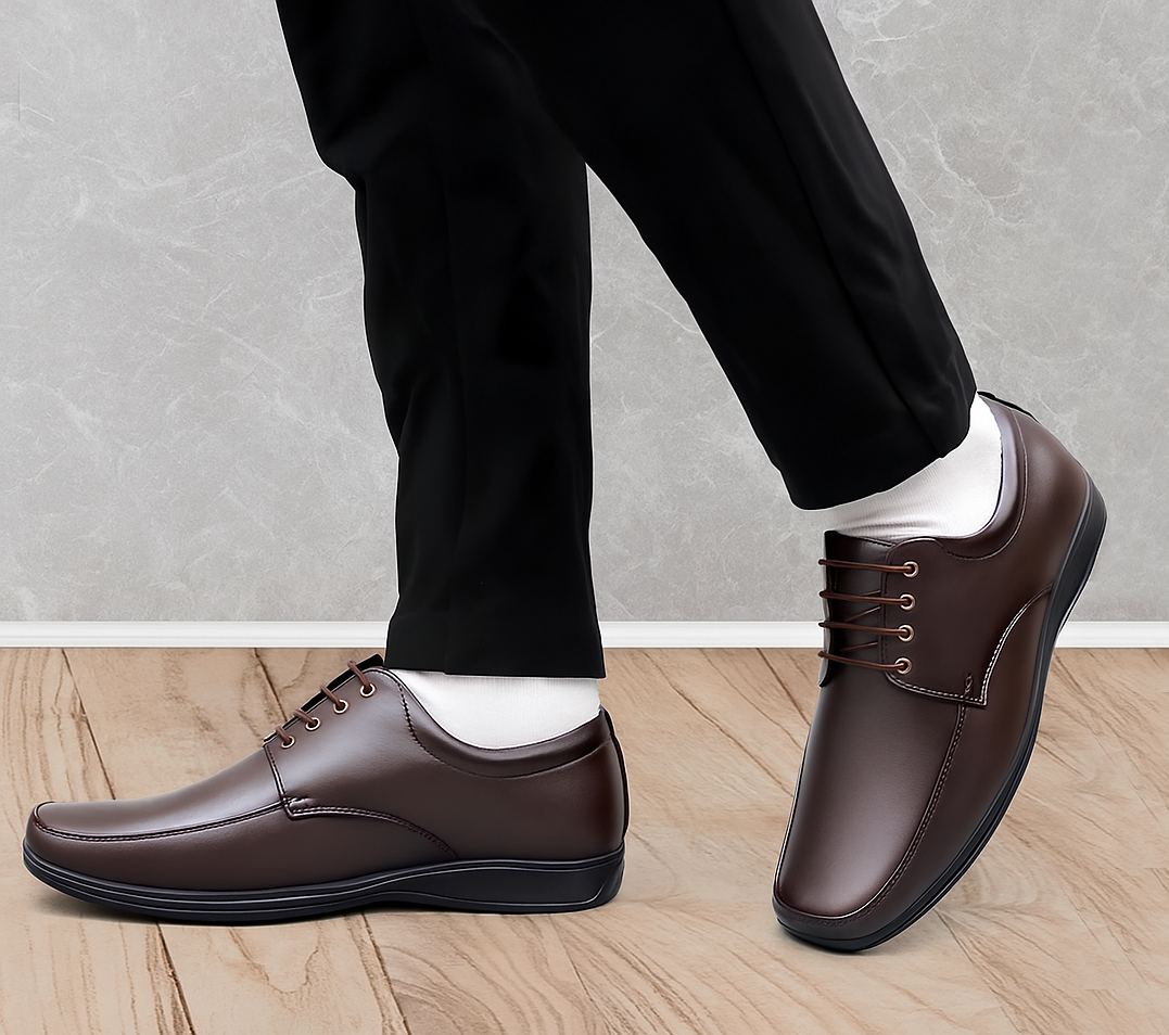 WUGO::Latest Fabulous Men Formal Shoes|Brown Office Shoes|Business Shoes For Men's & Boys(Size-8)