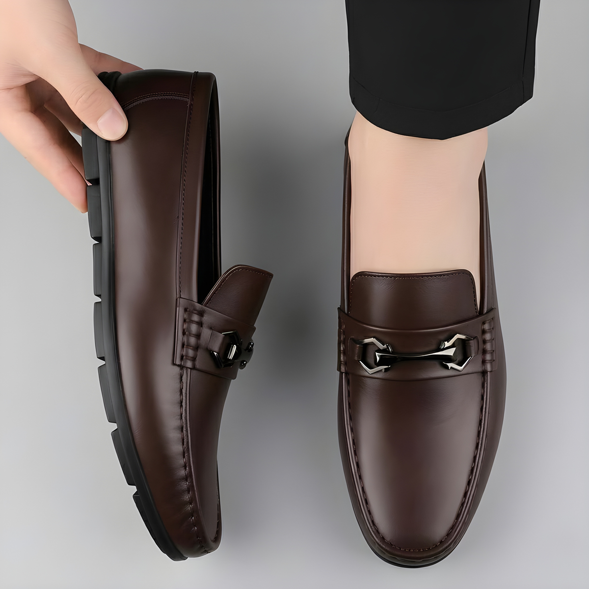Latest Modern Design Casual Loafers for Men & Boys | Slip-On Daily Wear Shoes (BROWN -7)