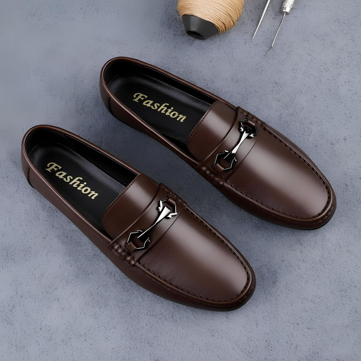 Latest Modern Design Casual Loafers for Men & Boys | Slip-On Daily Wear Shoes (BROWN -7)