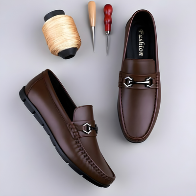 Latest Modern Design Casual Loafers for Men & Boys | Slip-On Daily Wear Shoes (BROWN -9)