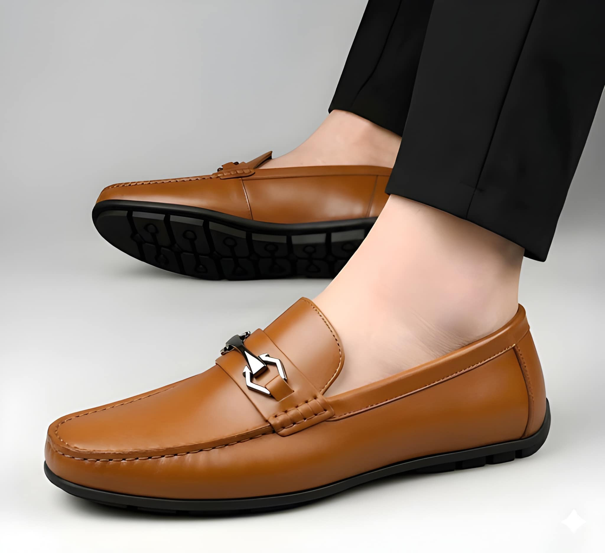 Latest Modern Design Casual Loafers for Men & Boys | Slip-On Daily Wear Shoes (TAN -8)