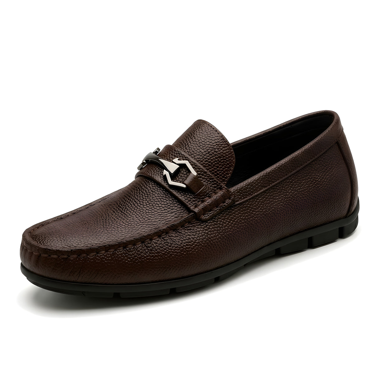 Latest Modern Design Casual Loafers for Men & Boys | Slip-On Daily Wear Shoes (Dot-Brown -7)