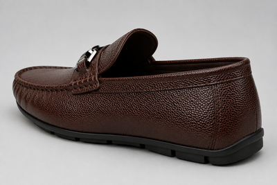 Latest Modern Design Casual Loafers for Men & Boys | Slip-On Daily Wear Shoes (Dot-Brown -7)