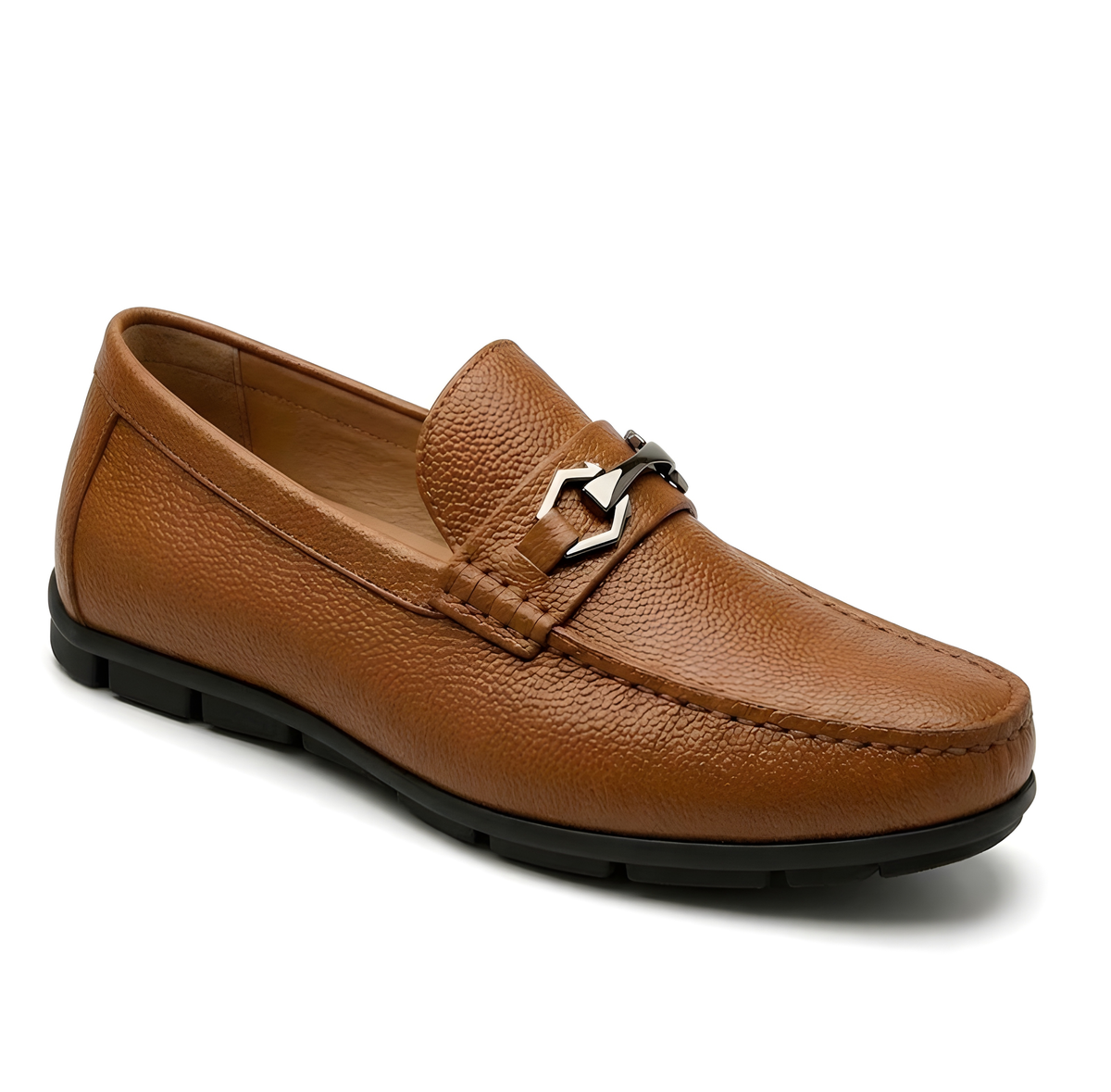 Latest Modern Design Casual Loafers for Men & Boys | Slip-On Daily Wear Shoes (Dot-Tan -8)
