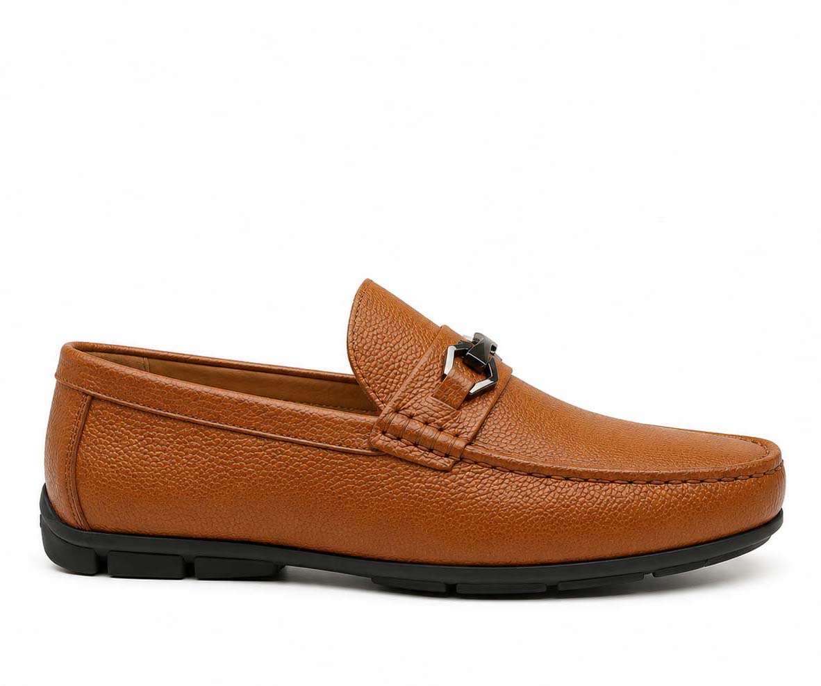Latest Modern Design Casual Loafers for Men & Boys | Slip-On Daily Wear Shoes (Dot-Tan -8)