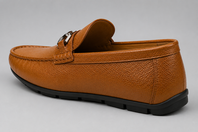 Latest Modern Design Casual Loafers for Men & Boys | Slip-On Daily Wear Shoes (Dot-Tan -8)
