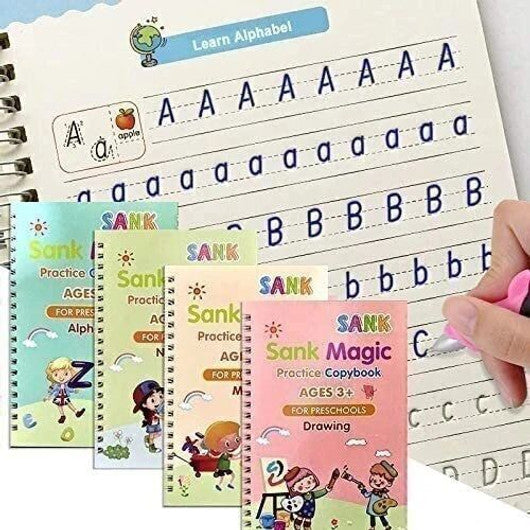 Magic Practice Copybook (4 Book + 10 Refill)